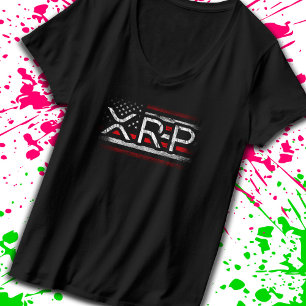 XRP Crypto Währung Kryptowährung American Flag T-Shirt