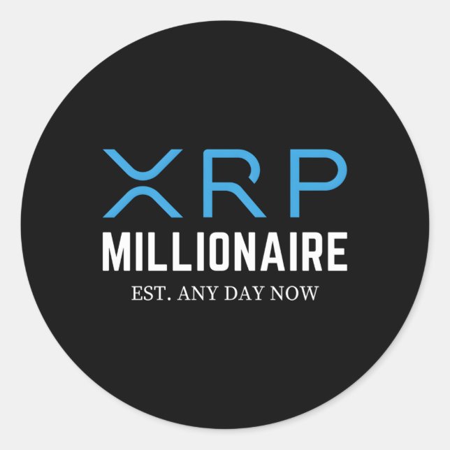 Xrp Cryptowährung Millionär Runder Aufkleber (Vorderseite)