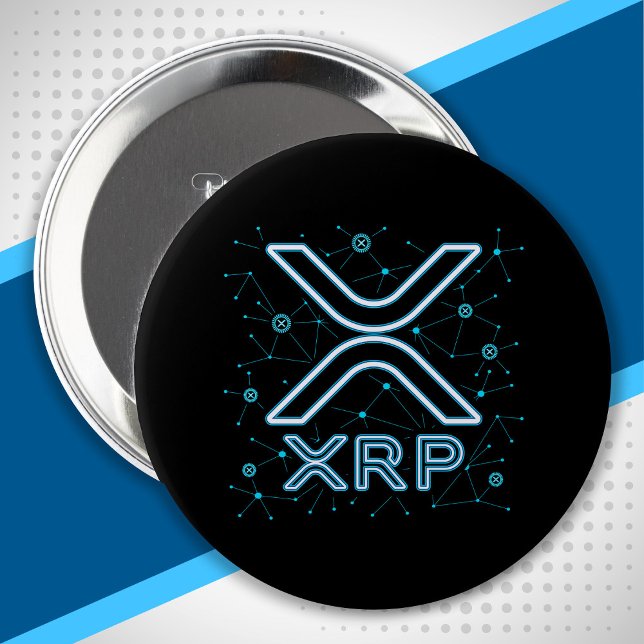XRP Cryptowährung XRPL Blockchain Crypto Stars Button (Von Creator hochgeladen)