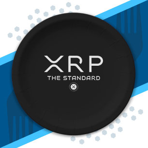 XRP Der Standard-Zitat Crypto Meme Cryptowährung Pappteller
