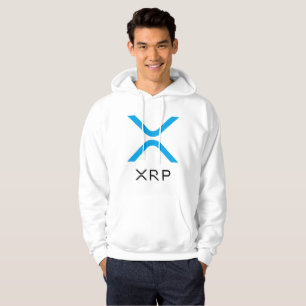 XRP Kräuselungblauer u. schwarzer Logo  Hoodie