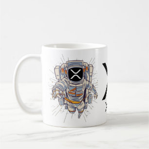XRP Kryptowährung Astronaut Kaffeetasse