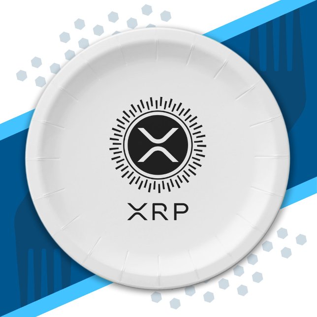 XRP Kryptowährung Krypto Decorative Circle Logo Pappteller (Von Creator hochgeladen)