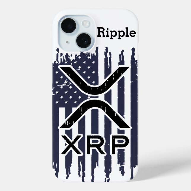 XRP Kryptowährung USA Case-Mate iPhone Hülle (Rückseite)