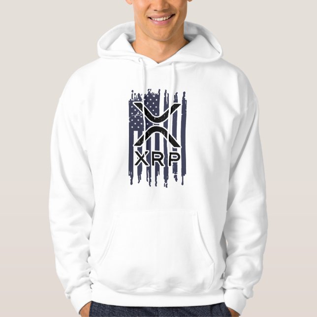 XRP Kryptowährung USA Hoodie (Vorderseite)
