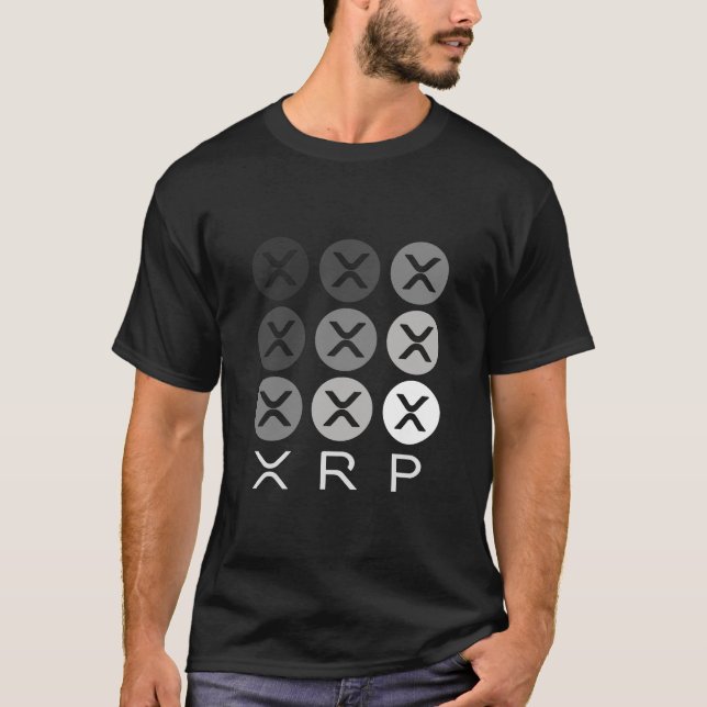 XRP Logo Crypto Grid T-Shirt (Vorderseite)