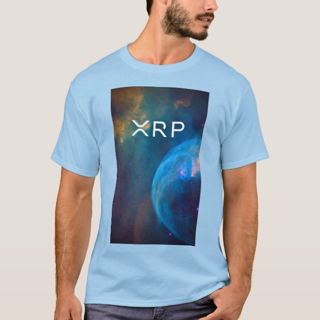 xrp, ondulation, T-shirt de bleu d'art (Devant)