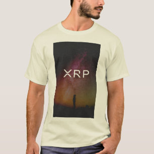 xrp, ondulation, T-shirt élégant de logo de ciel