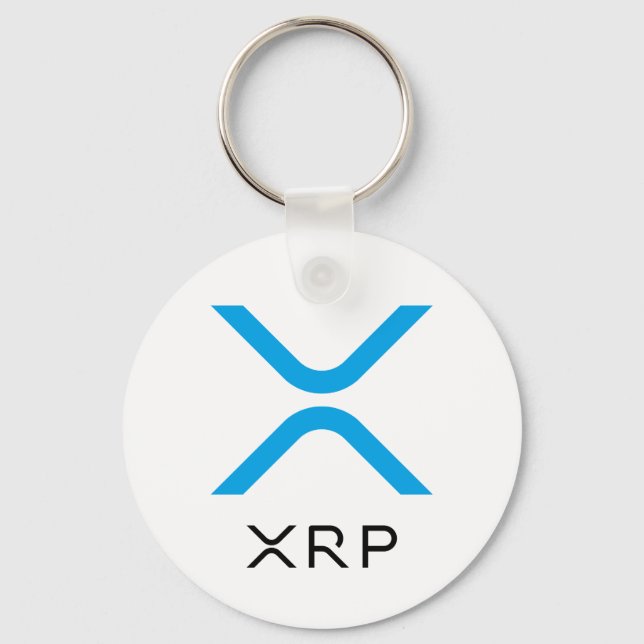 XRP Ripple Blue & Black Logo | Grundlegender Schlü Schlüsselanhänger (Vorderseite)