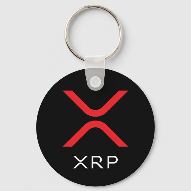 XRP-Ripple Rot und Weiß-Logo | Grundlegender Schlü Schlüsselanhänger (Vorderseite)