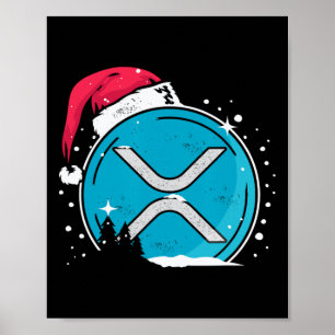 Xrp Weihnachtsmütze Moonshot Ripple Krypto Merch z Poster