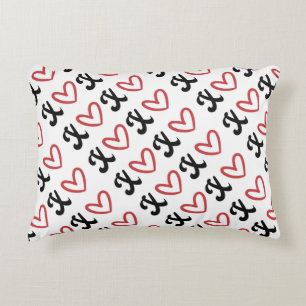 X's and O's Liebe Pattern Dekokissen