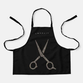 XS Friseur CUSTOM Moderne Schere schwarze Schürze