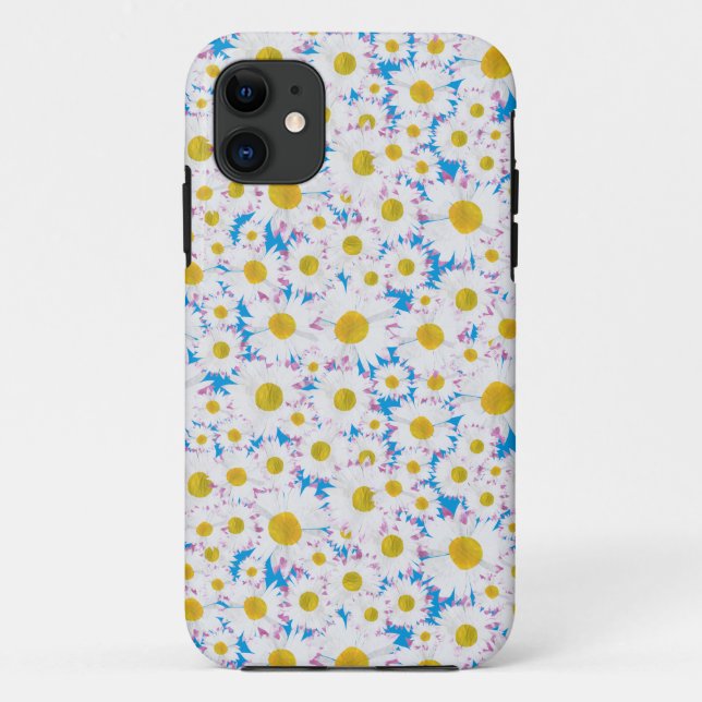 Xtreme-Fall für iPhone 5/5: White Daisies on Blue Case-Mate iPhone Hülle (Rückseite)