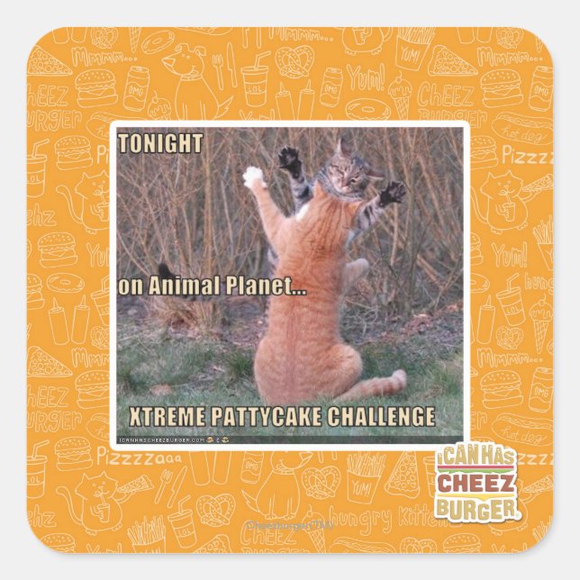 Xtreme PattyCake Challenge Quadratischer Aufkleber (Vorderseite)