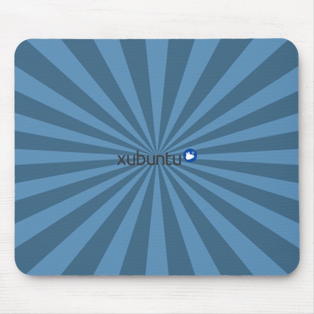 Xubuntu Linux-Blau-Sternexplosion Mousepad (Vorne)