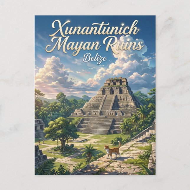 Xunantunich Belize Postkarte (Vorderseite)