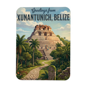 Xunantunich Mayan Ruinen Belize Magnet
