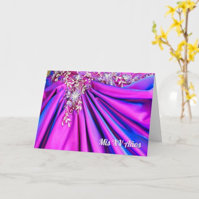XV Quinceañera Vielen Dank Karte (Gelbe Blume)