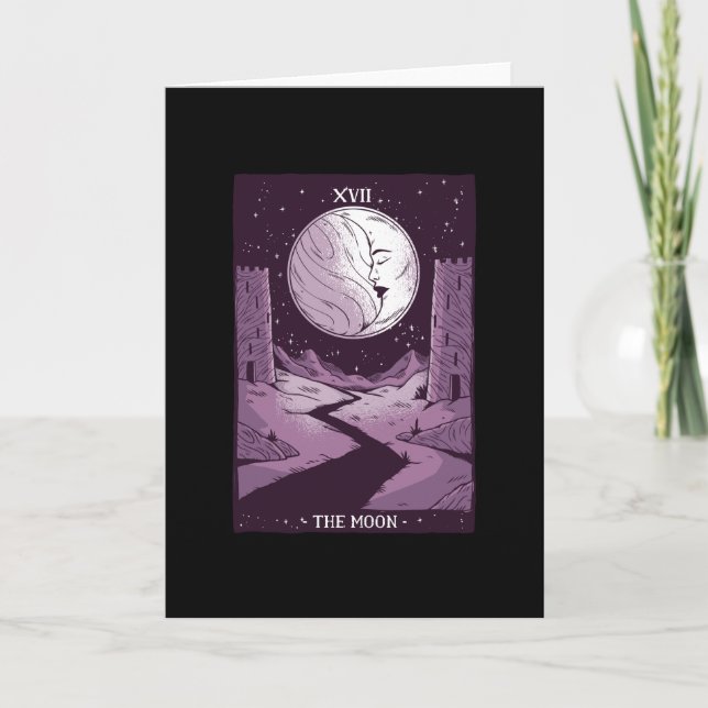 XVII Der Mond - Tarot Card Geschenk Karte (Vorderseite)