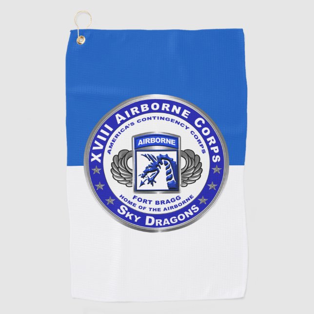 XVIII AIRBORNE CORPS  GOLFHANDTUCH (Vorderseite)