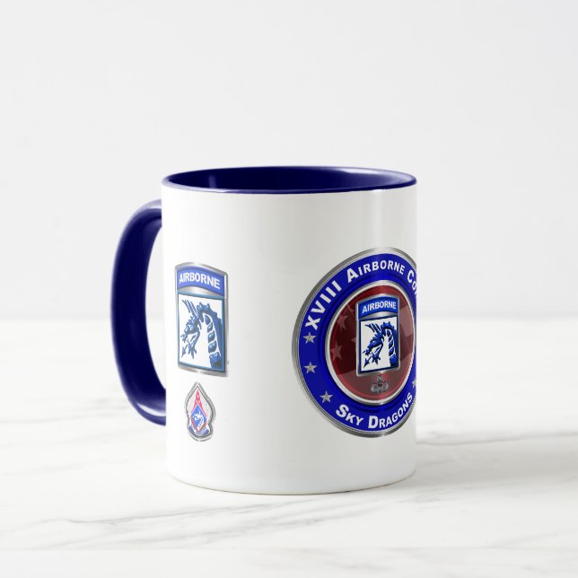 XVIII Im Flugzeug Corps Sky Dragons Tasse (Vorderseite Links)