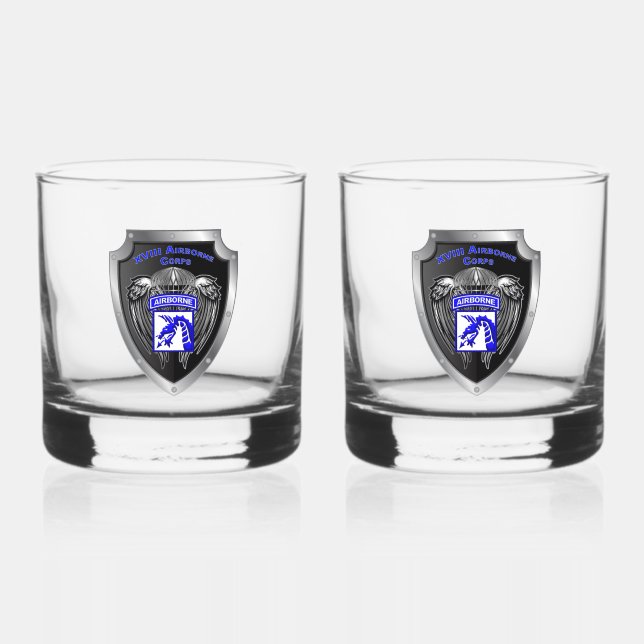 XVIII IM FLUGZEUG CORPS WHISKYGLAS (Vorderseite)