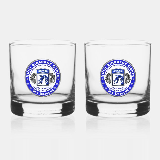 XVIII IM FLUGZEUG CORPS WHISKYGLAS (Vorderseite)