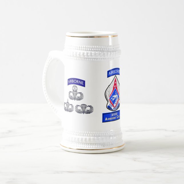 XVIII Im Flugzeug Korps "Sky Dragons" Bierglas (Vorderseite Links)