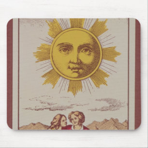 XVIIII Le Soleil, französische Tarotkarte des Sun Mousepad