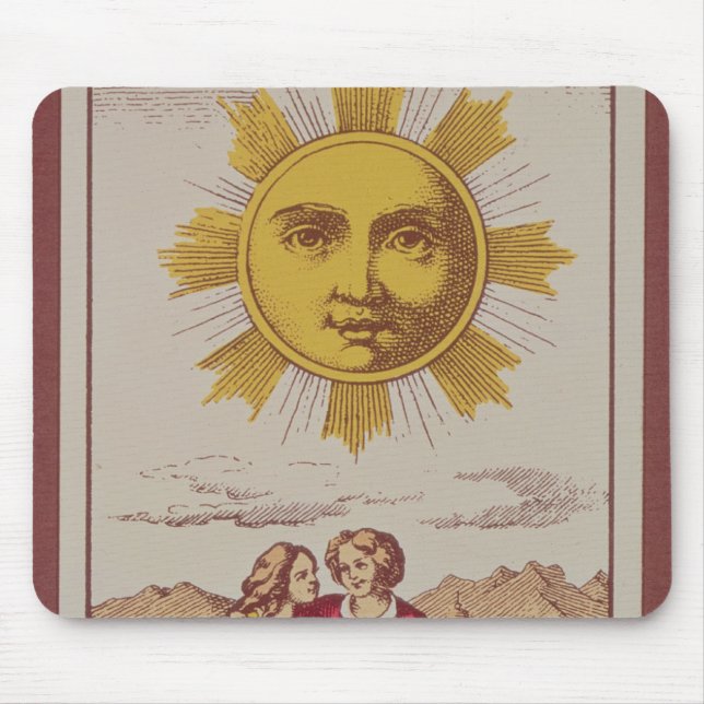 XVIIII Le Soleil, französische Tarotkarte des Sun Mousepad (Vorne)