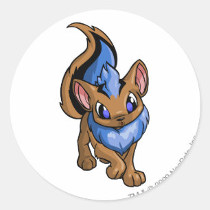 Xweetok Blue Runder Aufkleber