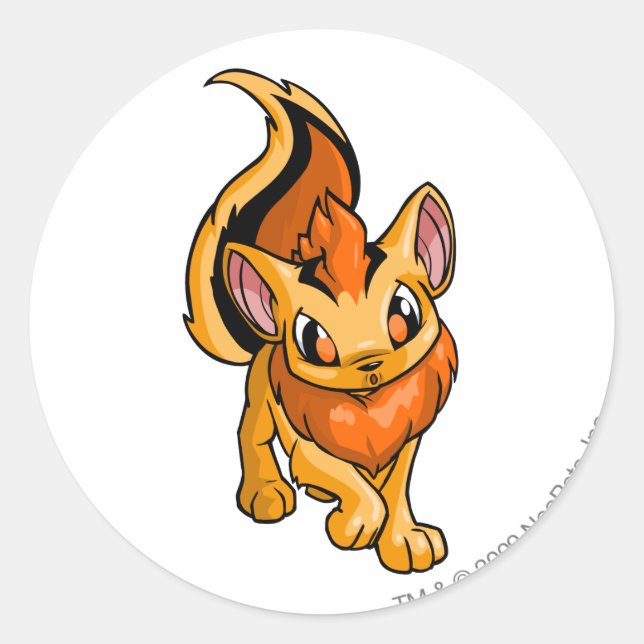 Xweetok Orange Runder Aufkleber (Vorderseite)
