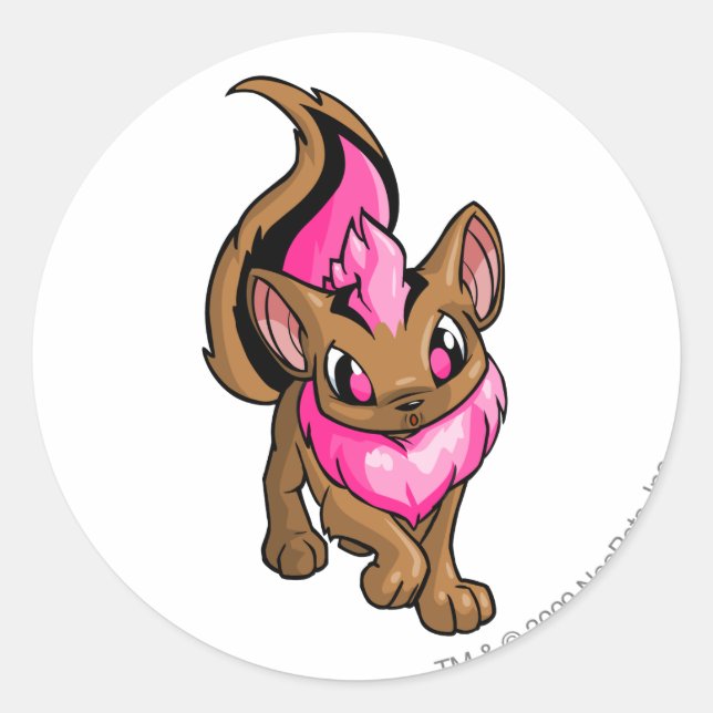 Xweetok Pink Runder Aufkleber (Vorderseite)