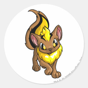 Xweetok Yellow Runder Aufkleber