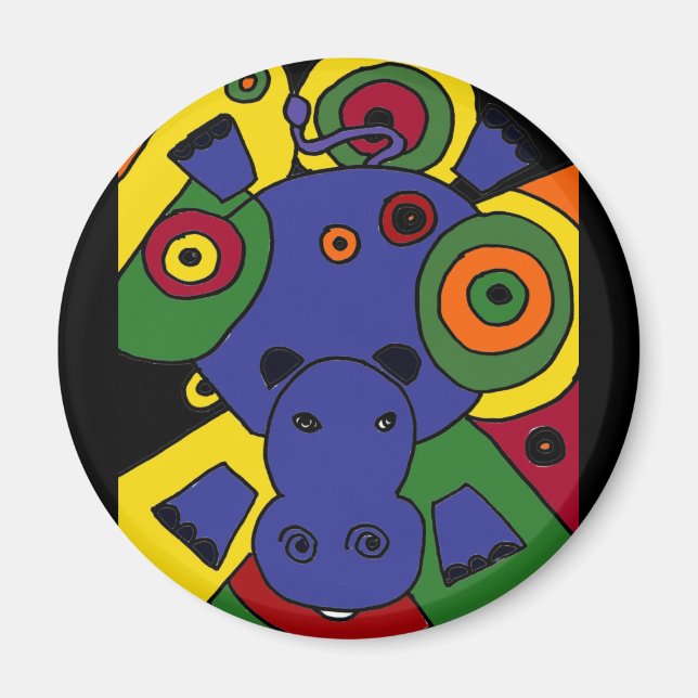 XX - Abstrakte Kunst in Hippo Magnet (Vorne)