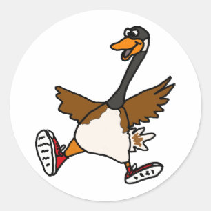XX alberne Gans Runder Aufkleber