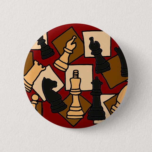 XX bessert fantastisches Schach-Spiel Kunst aus Button (Vorderseite)