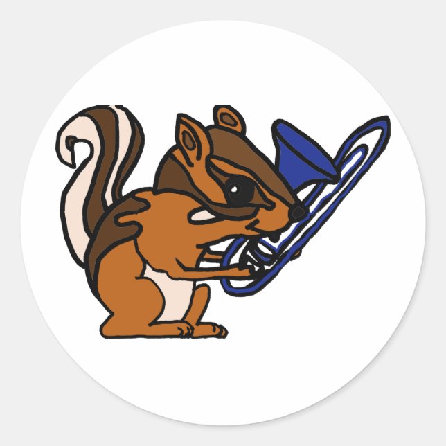 XX-Chipmunk-Cartoon für Computerspiele Runder Aufkleber (Vorderseite)