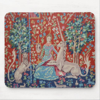 XX Dame und der Einhorn-Tapisserie-Kunst-Entwurf Mousepad