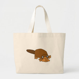 XX Ente berechneter Platypus Cartoon Jumbo Stoffbeutel