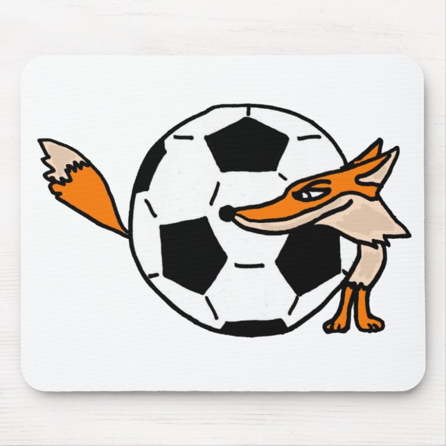 XX Fox hinter einer Fußball-Kunst Mousepad (Vorne)