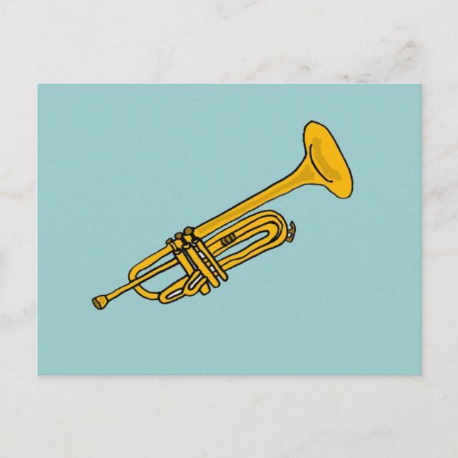 XX - Fun Trumpet-Cartoon Postkarte (Vorderseite)