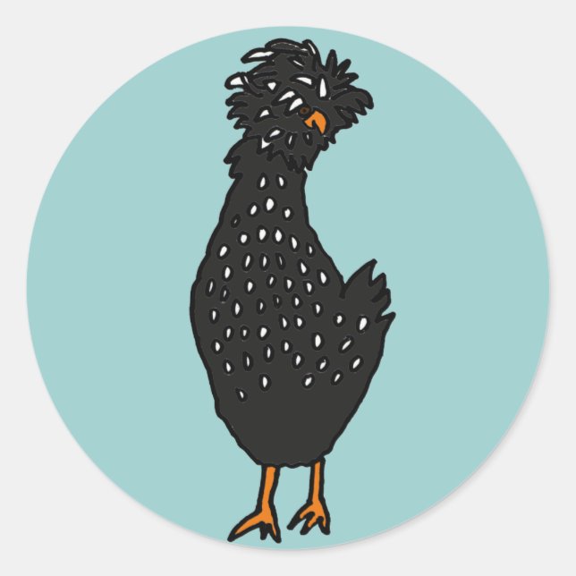 XX- Funky Polish Chicken Runder Aufkleber (Vorderseite)