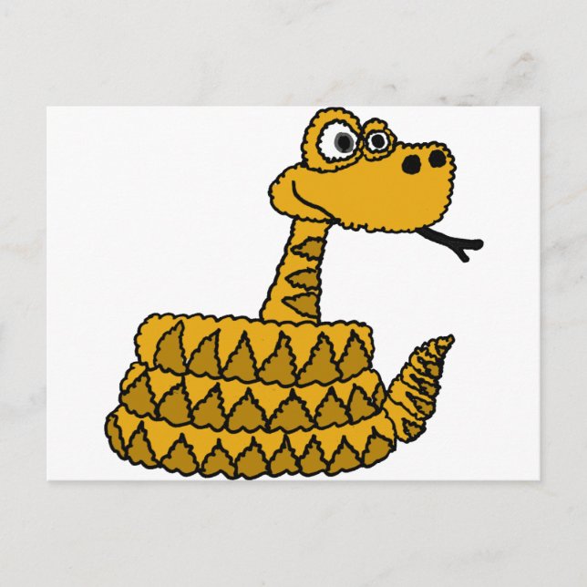 XX - Funky Rattlesnake Cartoon Postkarte (Vorderseite)