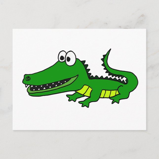 XX - Funny Funky Gator Postkarte (Vorderseite)