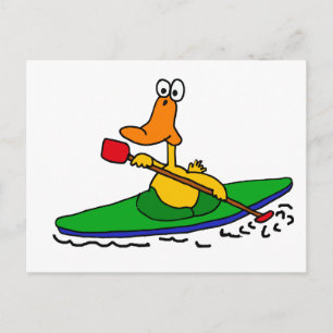 XX - Funny Kayaking Duck Postkarte