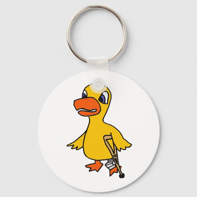 XX- Funny Lame Duck Cartoon Schlüsselanhänger (Vorderseite)