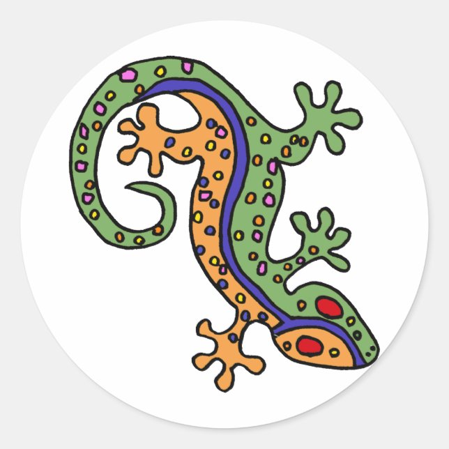XX - Gecko Art Runder Aufkleber (Vorderseite)
