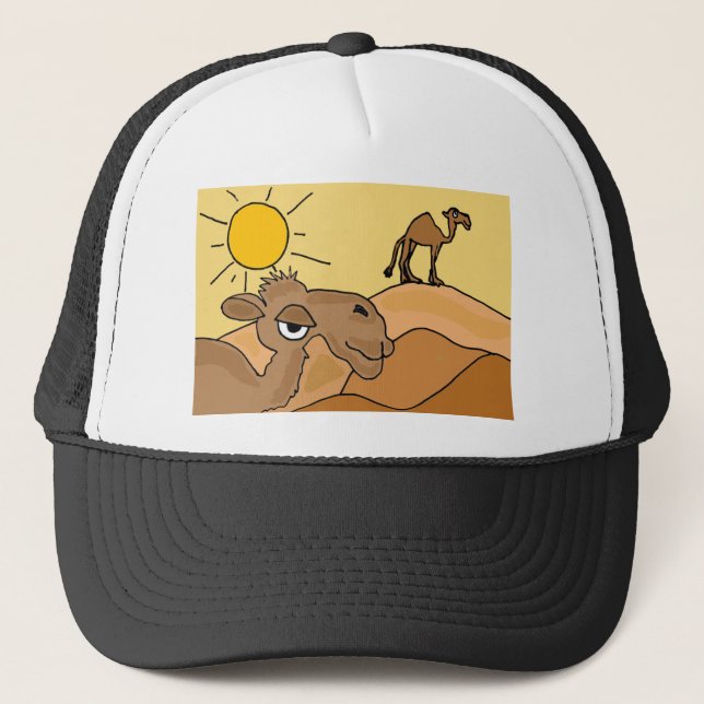 XX Kamel in der Wüsten-Volkskunst Truckerkappe (Vorderseite)